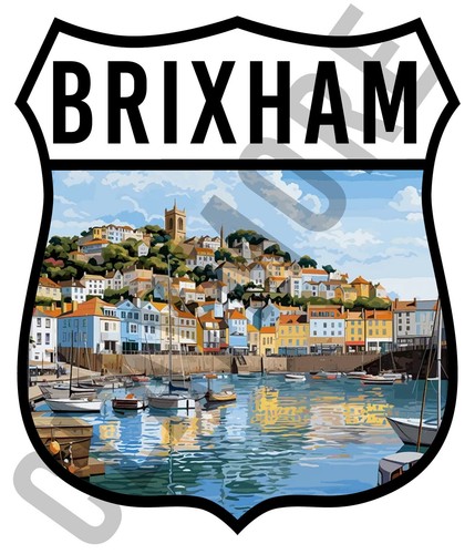 Brixham devon car sticker - brixham,