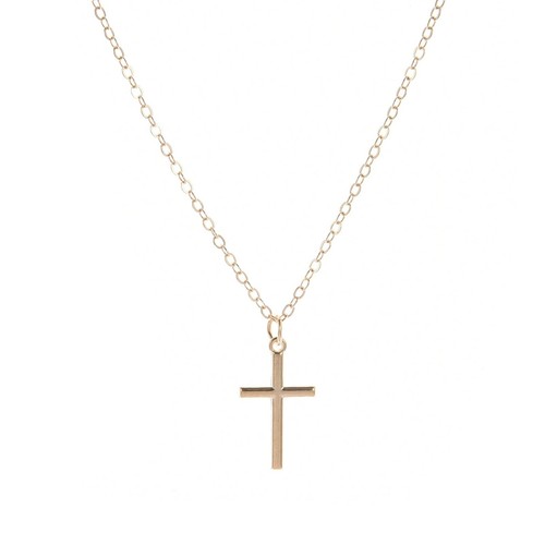 Silver gold metal cross - gold,
