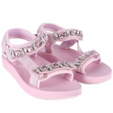 MONNALISA PINK RUBBER SANDALS
