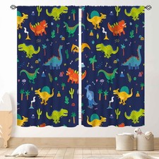 Dino Curtains for Boys Room