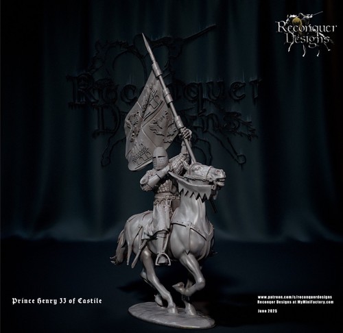 28mm medieval standard bearer - ,