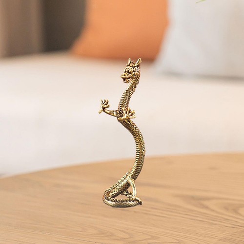 Gold brass chinese dragon - brass,