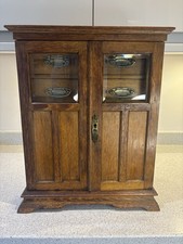 Edwardian Oak Smokers Cabinet