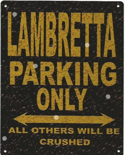 Lambretta parking metal - metal, sign