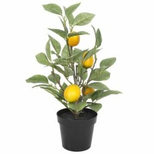 Realistic Artificial Sicilian Lemon Plastic Indoor Plant Office Desk Decoration