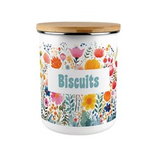 Floral biscuit tin storage - floral,