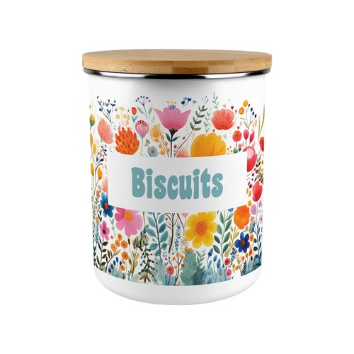 Floral biscuit tin - floral,