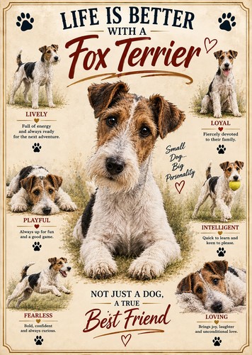 Fox terrier print - life, is