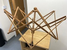 Vintage wooden yarn skein umbrella Winder spinners wool Knitting accessory