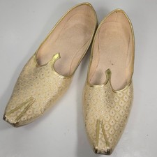 Mens Gold Brocade Mojari Jutti