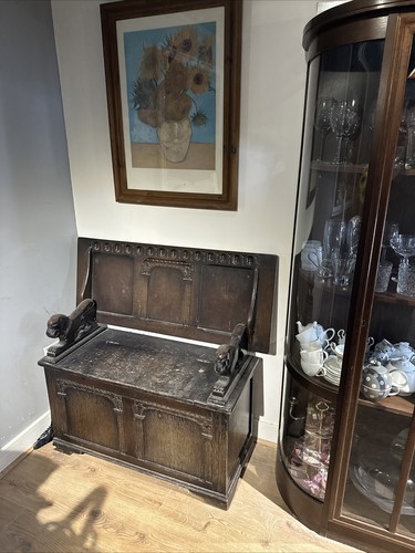 Antique carved wood folding - antique,