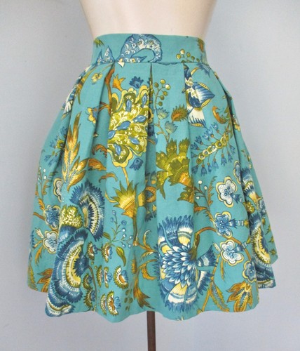 Vtg 50s blue - , floral