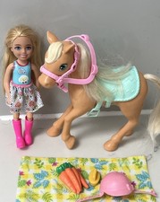Barbie Chelsea Doll and Horses Ponies Bundle