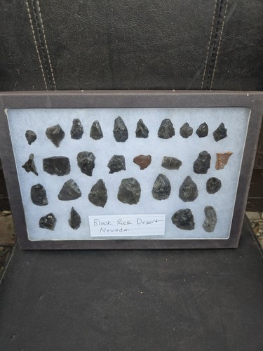 Obsidian arrowheads found - obsidian,