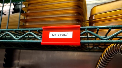 Metro shelving label - label, clips