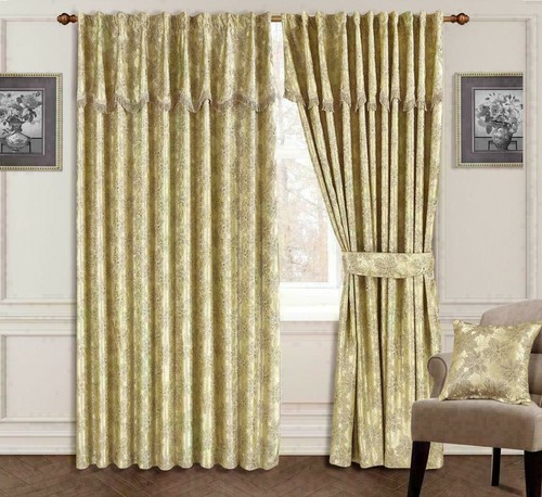 Jacquard luxury curtains pairs - jacquard,