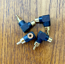4 Female to Male RCA Phono right-angled adaptors, VGC tested good