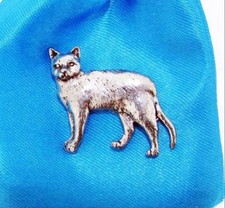 Burmese Cat English Pewter Pin