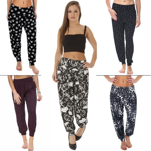 Womens new harem trousers ali - new,