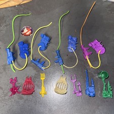 Vintage 1980s Ghostbusters action figure companion ghost figures 4 proton packs 
