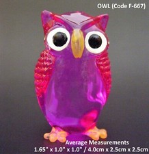 Beautiful GLASS OWL Etched