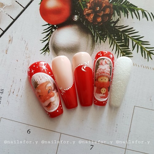 Christmas press nails - christmas, on