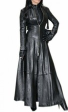Ladies Long Faux Leather