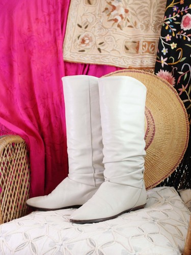 Vintage white leather - vintage,