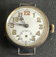 WWI 1915 Sterling Silver Trench Watch – George Stockwell Import – Spares/Repair