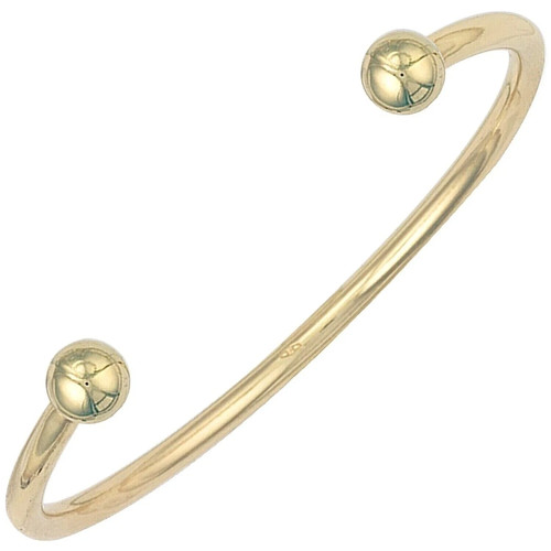 9ct gold ladies torque bangle - gold,