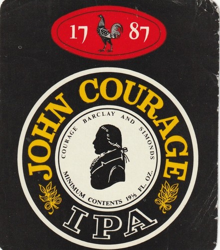 Beer bottle label courage - bottle,