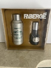 Rare  Vintage Faberge Brut Full Bottled Set With Box