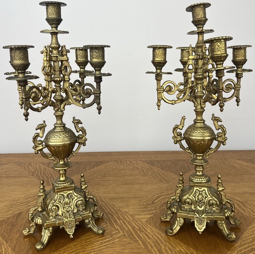Candelabras vintage brass - brass, 5