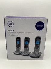 BT 7660 Trio Cordless Phones Answer Machine & Nuisance Call Blocker 3 Handset