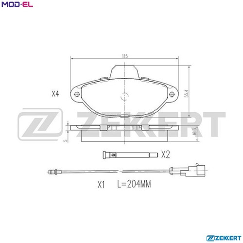 Brake pad set disc - brake,