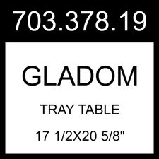 IKEA GLADOM Tray Table White  17 1/2x20 5/8" 703.378.19