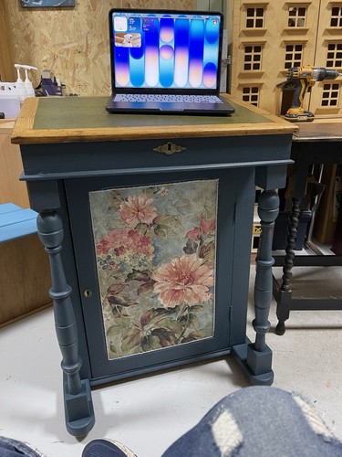 Edwardian antique davenport - antique,