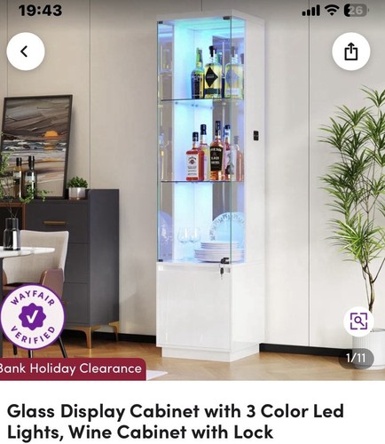 Display cabinet with glass - with,