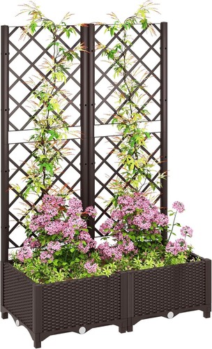 Trellis planter box garden - planter,