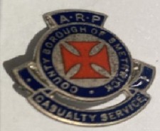 ARP Badge - County Borough of Smethwick - Casualty Service - WW2