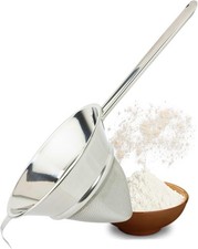 Large Professional Conical Sieve/Passing Strainer - Robust 24cm Rounded... 