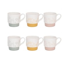 Stackable Ceramic Coffee Mugs