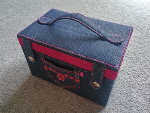 Jewellery box denim design - -,