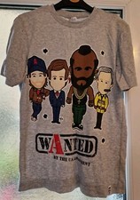 The A Team Tee Shirt Teens T Shirt Grey Top Vintage Tiny Idols Mr T Kids Vgc