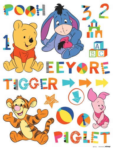 Winnie the pooh stickers set - winnie,