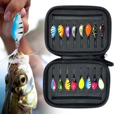 16X Spoon Spinner Fishing Set Trout Spoons With Bag Perch Predator Fishing