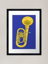 Baritone horn framed - horn, print
