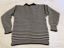 Navy and Cream Striped