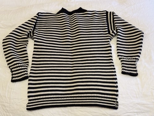 Navy and cream striped - cream,