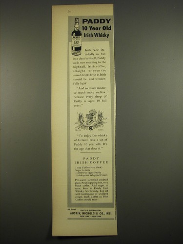 1961 paddy irish whisky - irish,